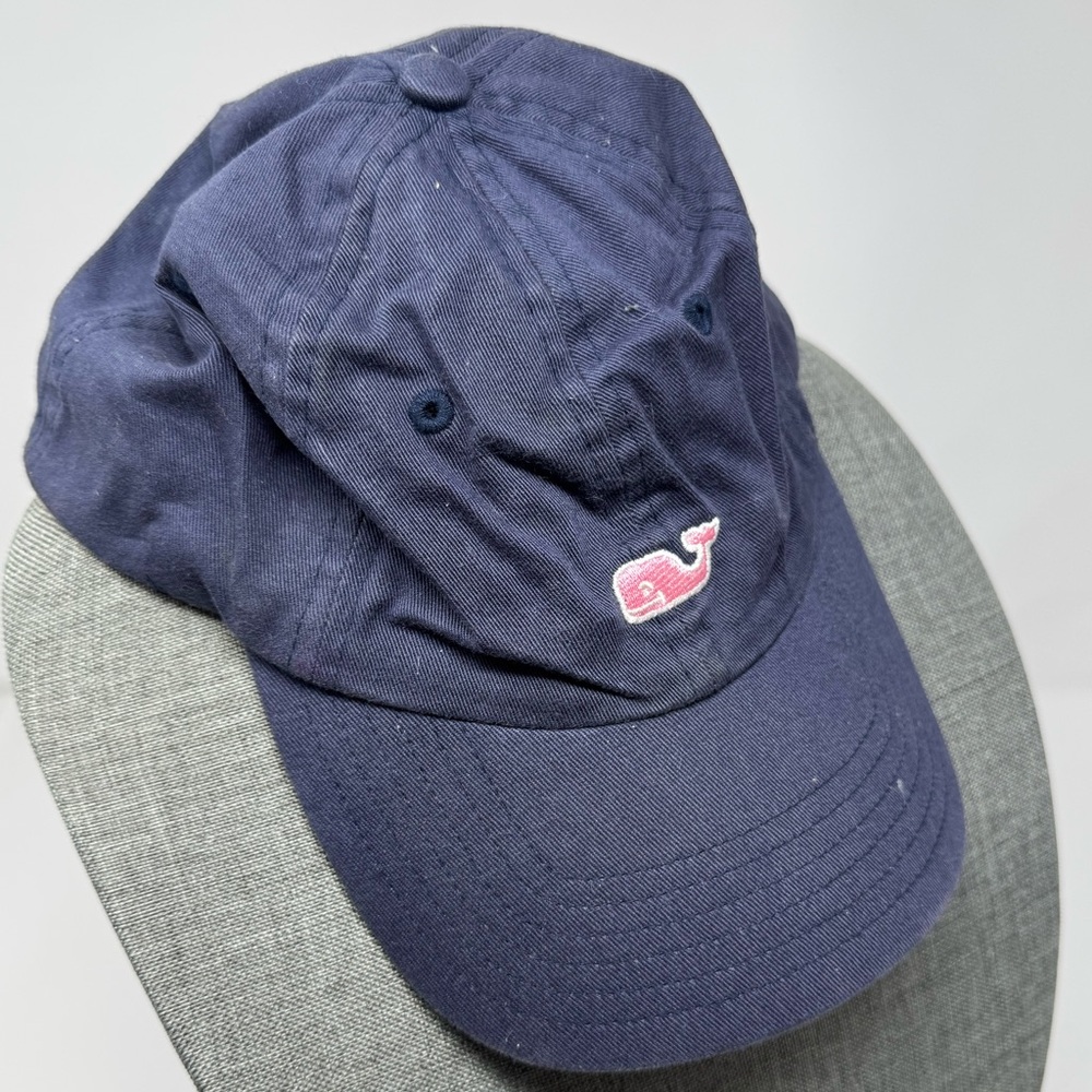 Vineyard Vines by Shep & Ian Classic Whale‎ Logo Baseball Hat Blue Pink One Size